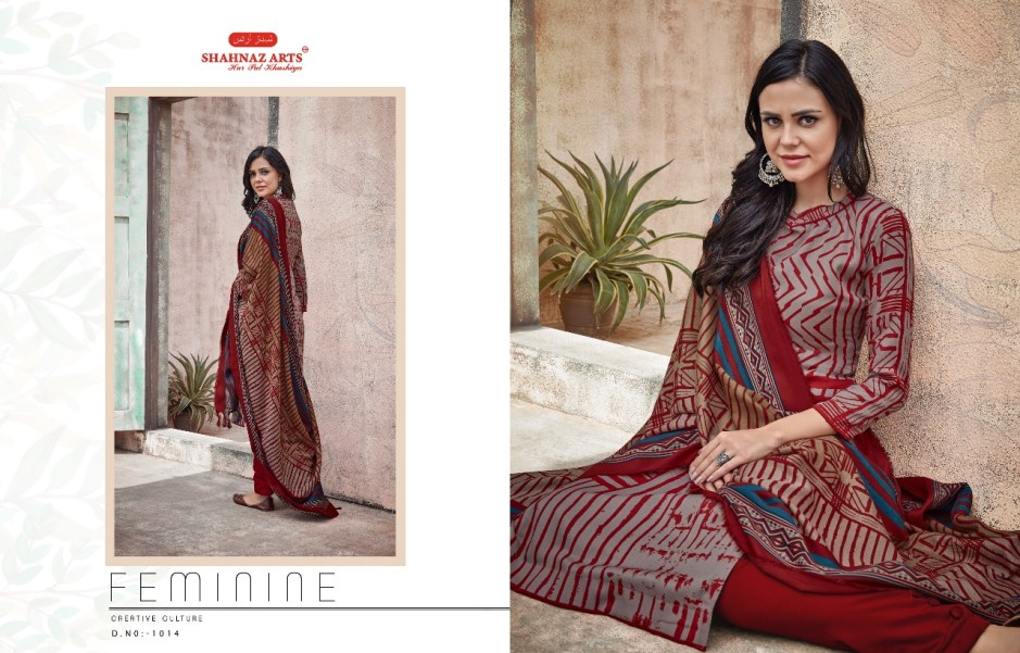 Gulshan Vol-2 By Shahnaz Arts 1009 To 1016 Series Designer Pakistani Suits Collection Beautiful Stylish Fancy Colorful Winter Wear & Ethnic Wear Pashmina Printed Dresses At Wholesale Price