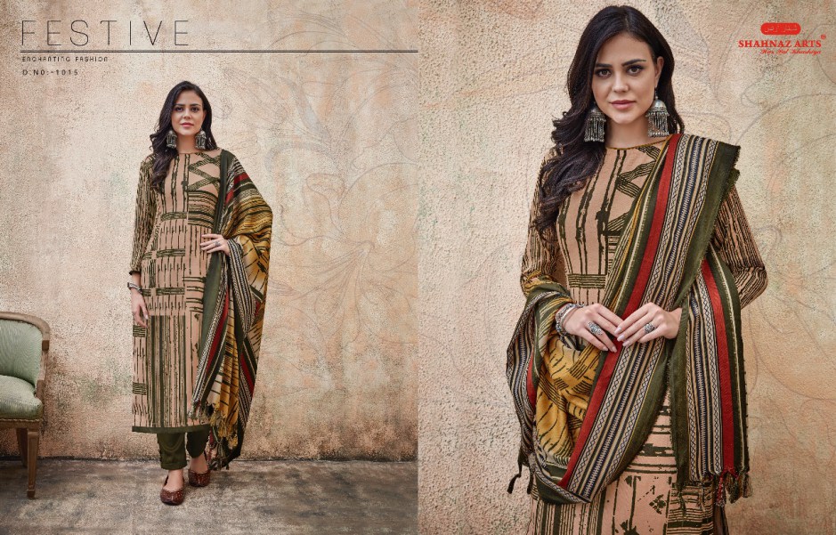 Gulshan Vol-2 By Shahnaz Arts 1009 To 1016 Series Designer Pakistani Suits Collection Beautiful Stylish Fancy Colorful Winter Wear & Ethnic Wear Pashmina Printed Dresses At Wholesale Price