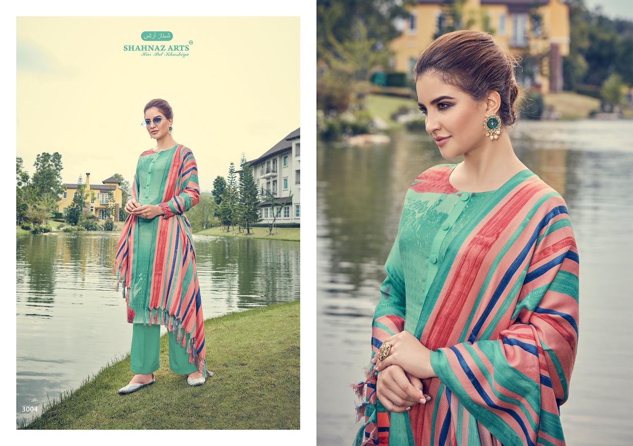 Gulshan Vol-3 By Shahnaz Arts 3001 To 3008 Series Designer Suits Collection Beautiful Stylish Fancy Colorful Party Wear & Occasional Wear Pure Pashmina Printed Dresses At Wholesale Price