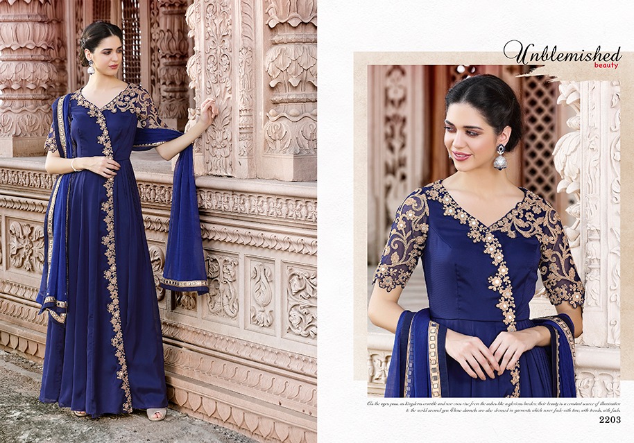 Gulzar 2200 Series Nx By Gulzar Designer Anarkali Suits Beautiful Stylish Fancy Colorful Party Wear & Occasional Wear Fancy Dresses At Wholesale Price
