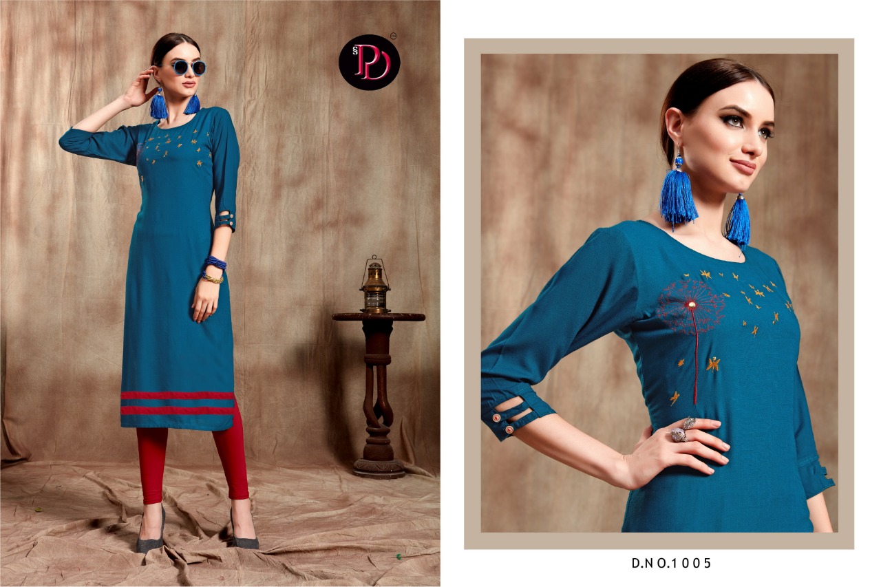 Gulzar By Poorvi Designer 1001 To 1006 Series Stylish Fancy Beautiful Colorful Casual Wear & Ethnic Wear Rayon Slub With Embroidery Kurtis At Wholesale Price