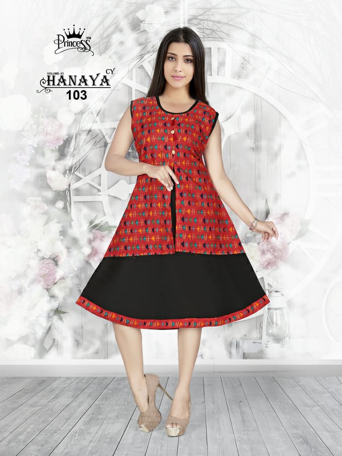 Hanaya Vol-3 By Princess 101 To 112 Series Beautiful Colorful Stylish Fancy Casual Wear & Ethnic Wear & Ready To Wear Rayon Printed Kurtis At Wholesale Price