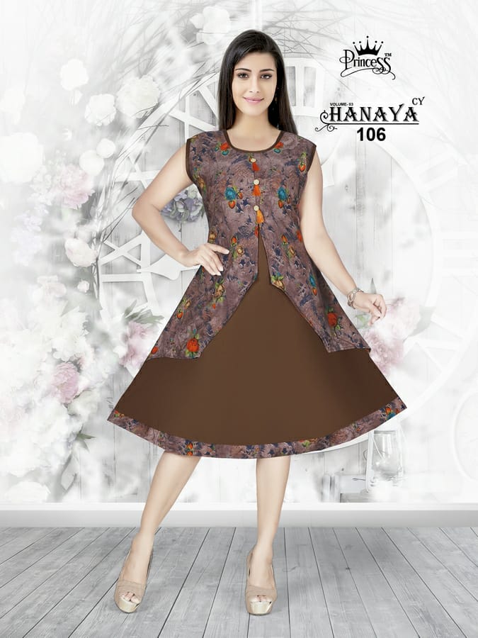 Hanaya Vol-3 By Princess 101 To 112 Series Beautiful Colorful Stylish Fancy Casual Wear & Ethnic Wear & Ready To Wear Rayon Printed Kurtis At Wholesale Price