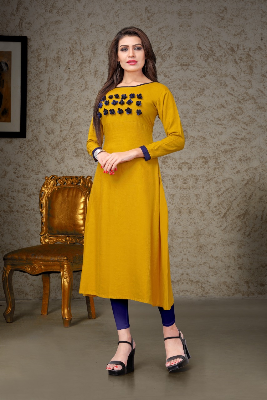 Heer By A.f 1001 To 1006 Series Beautiful Stylish Fancy Colorful Casual Wear & Ethnic Wear Heavy Rayon Flex Print With Work Kurtis At Wholesale Price