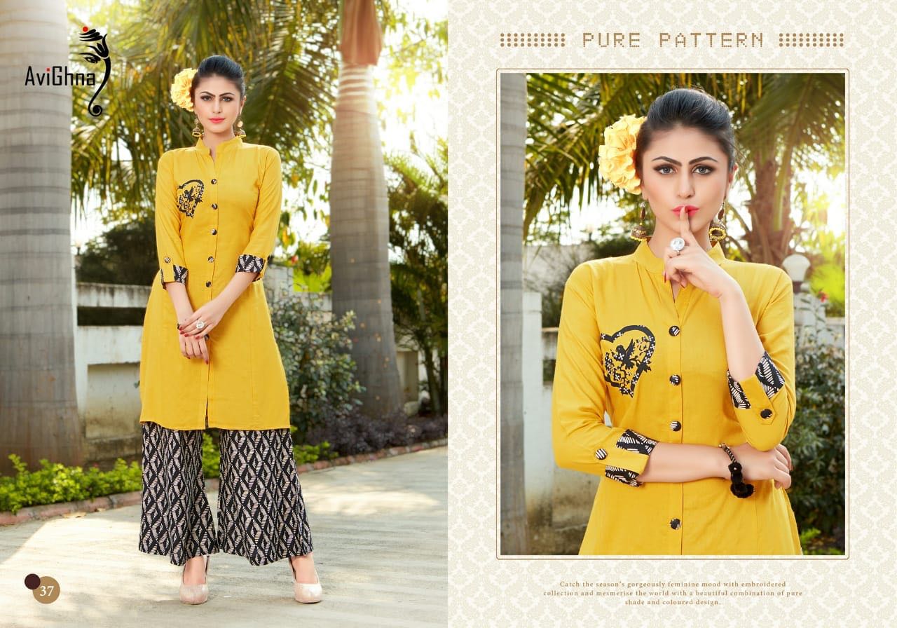 Heer By Avighna Creation 31 To 39 Series Beautiful Colorful Stylish Fancy Casual Wear & Ethnic Wear & Ready To Wear Heavy Cotton/ Rayon Printed Kurtis At Wholesale Price