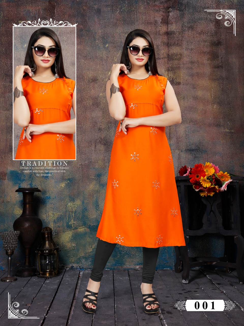 Heer By Jagdamba 001 To 012 Series Beautiful Colorful Stylish Fancy Casual Wear & Ethnic Wear & Ready To Wear Heavy Rayon And Mirror Work Kurtis At Wholesale Price
