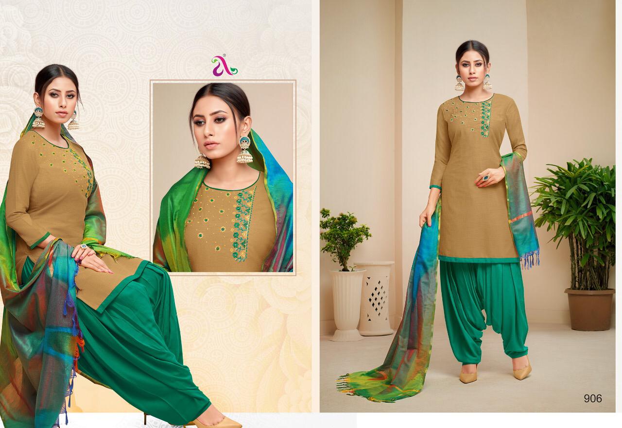 Heeriye By Angroop Plus 900 To 909  Series Designer Patiyala Suits Collection Beautiful Stylish Fancy Colorful Party Wear & Occasional Wear Soft Cotton With Embroidery Dresses At Wholesale Price