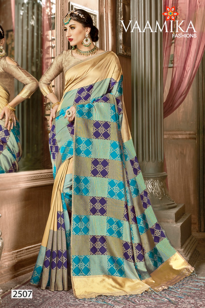 Heritage Silk By Vaamika Fashions 2501 To 2512 Series Designer Wedding Collection Beautiful Stylish Fancy Colorful Party Wear & Occasional Wear Silk Sarees At Wholesale Price