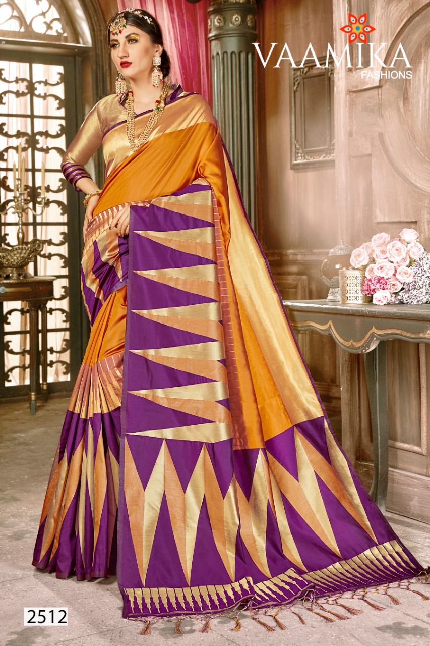 Heritage Silk By Vaamika Fashions 2501 To 2512 Series Designer Wedding Collection Beautiful Stylish Fancy Colorful Party Wear & Occasional Wear Silk Sarees At Wholesale Price