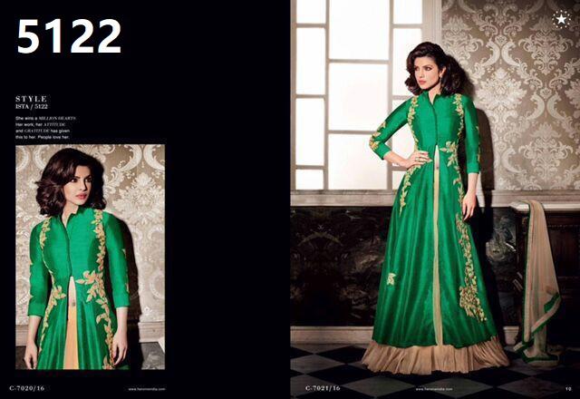 Heroine Superhit Designs By Jinaam Dresses Beautiful Stylish Designer Printed And Embroidered Party Wear Occasional Wear Georgette/brasso/net Dresses At Wholesale Price
