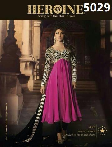 Heroine Superhit Designs By Jinaam Dresses Beautiful Stylish Designer Printed And Embroidered Party Wear Occasional Wear Georgette/brasso/net Dresses At Wholesale Price