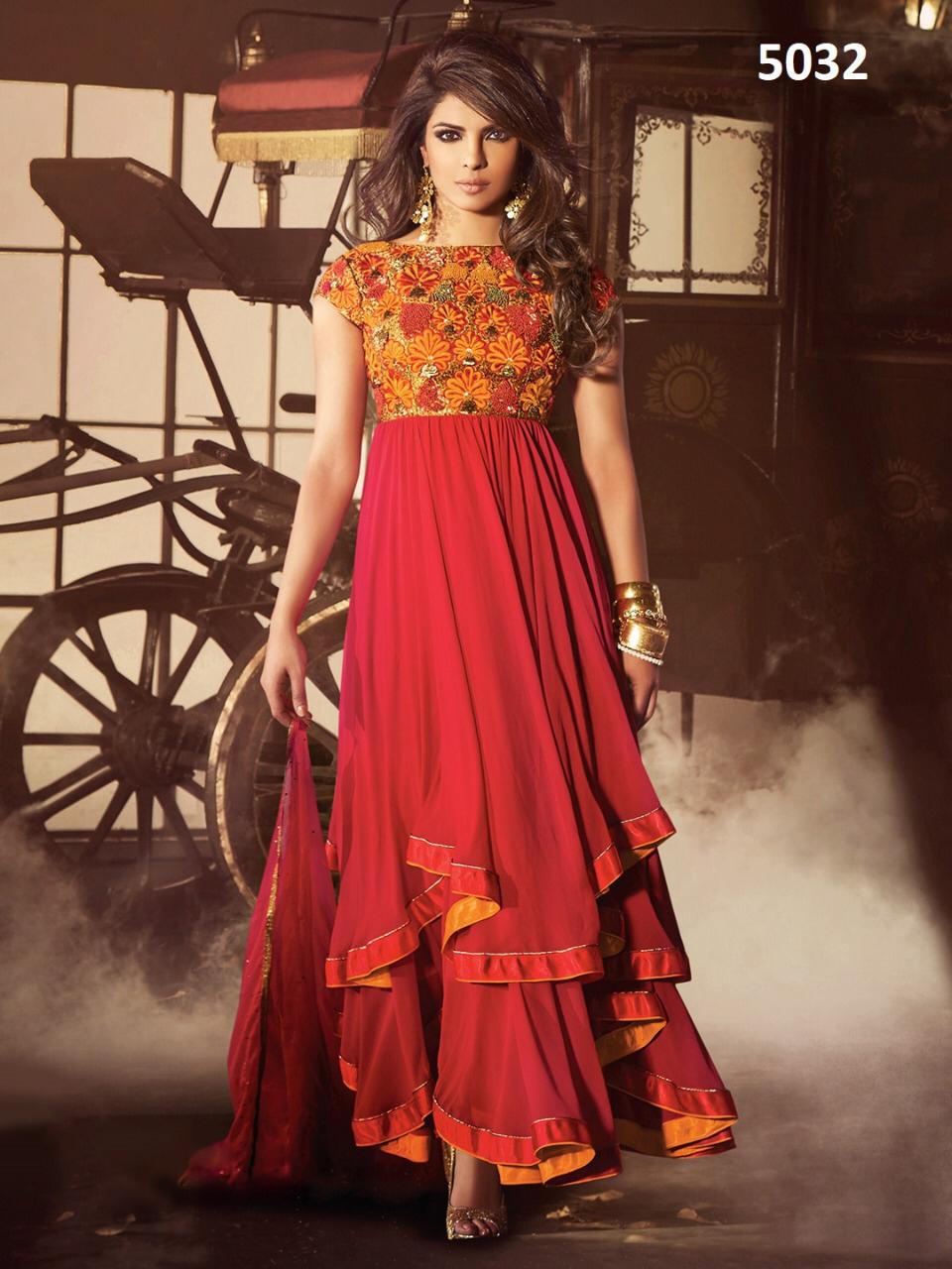 Heroine Superhit Designs By Jinaam Dresses Beautiful Stylish Designer Printed And Embroidered Party Wear Occasional Wear Georgette/brasso/net Dresses At Wholesale Price