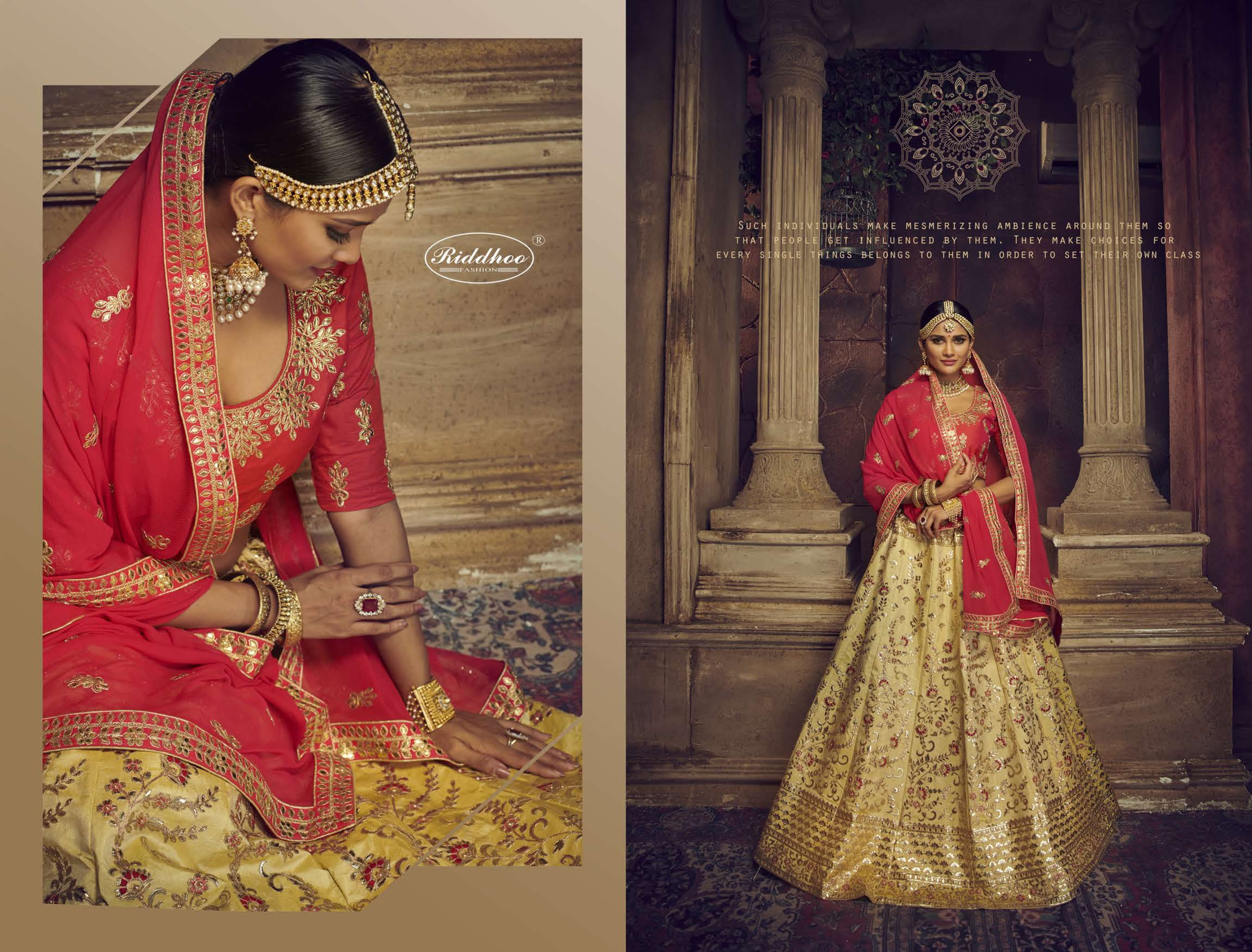Hiranya By Riddhoo Fashion 01 To 08 Series Designer Wedding Collection Beautiful Stylish Fancy Colorful Party Wear & Occasional Wear Silk Embroidered Lehengas At Wholesale Price
