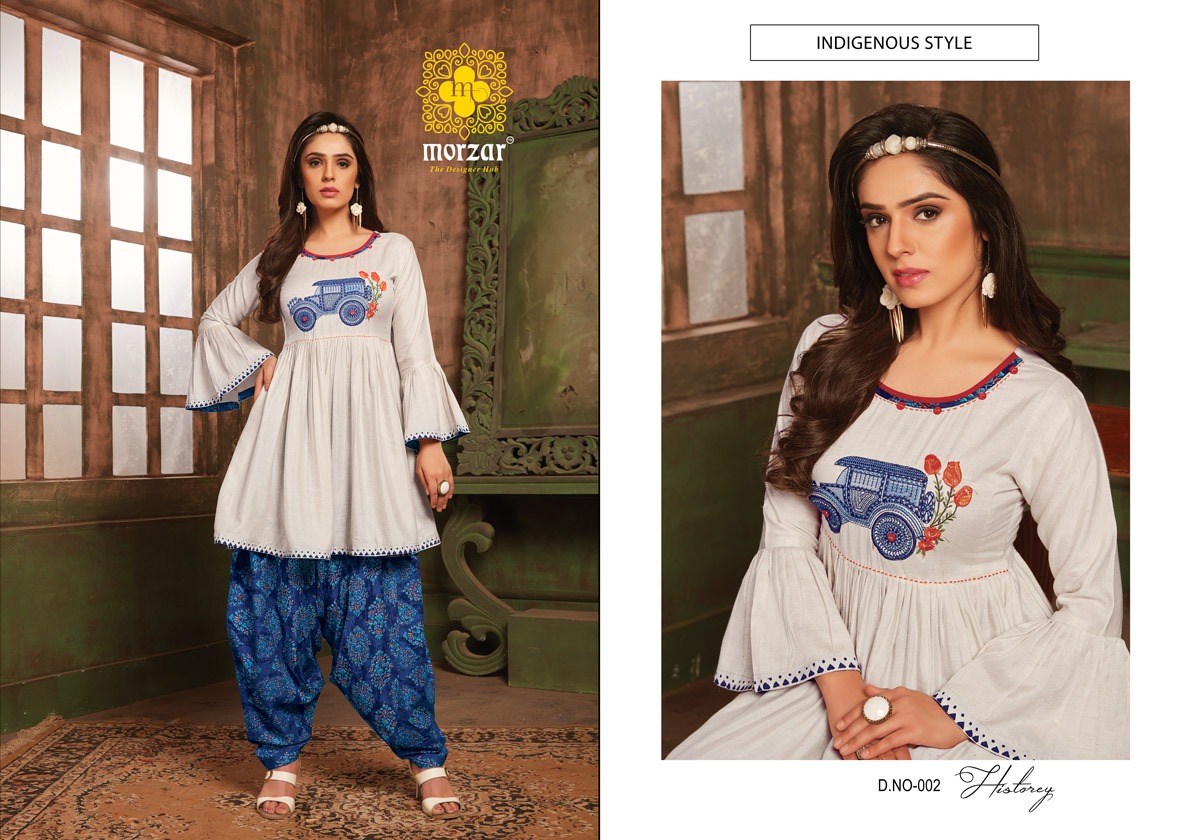 History Vol-1 By Morzar 001 To 005 Series Stylish Colorful Fancy Beautiful Casual Wear & Ethnic Wear Collection Rayon Printed Kurtis At Wholesale Price