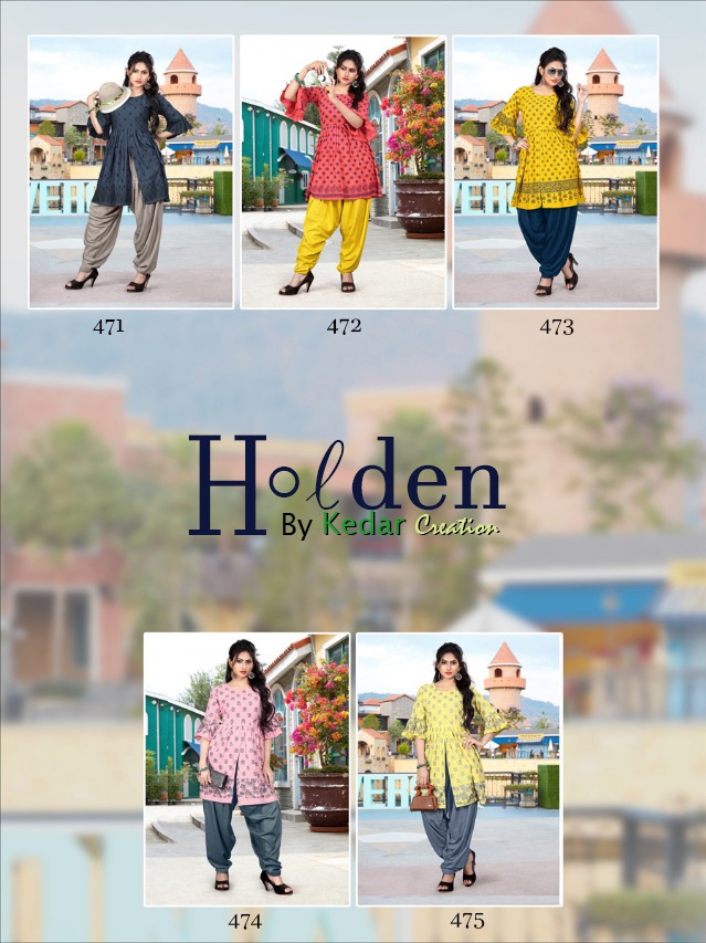 Heldon Vol-1 By Kedar Creation 471 To 475 Series Beautiful Stylish Fancy Colorful Casual Wear & Ethnic Wear & Ready To Wear Rayon Printed Kurtis & Palazzos At Wholesale Price