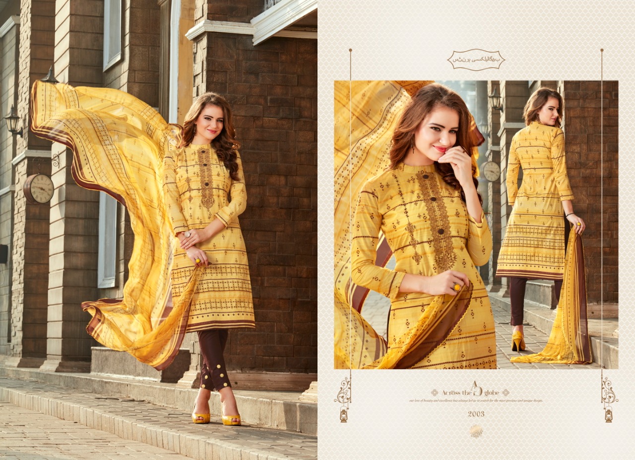 Honey Bunny Vol-2 By Hot Line 2001 To 2010 Series Beautiful Collection Suits Stylish Fancy Colorful Casual Wear & Ethnic Wear Cambric Printed Dresses At Wholesale Price