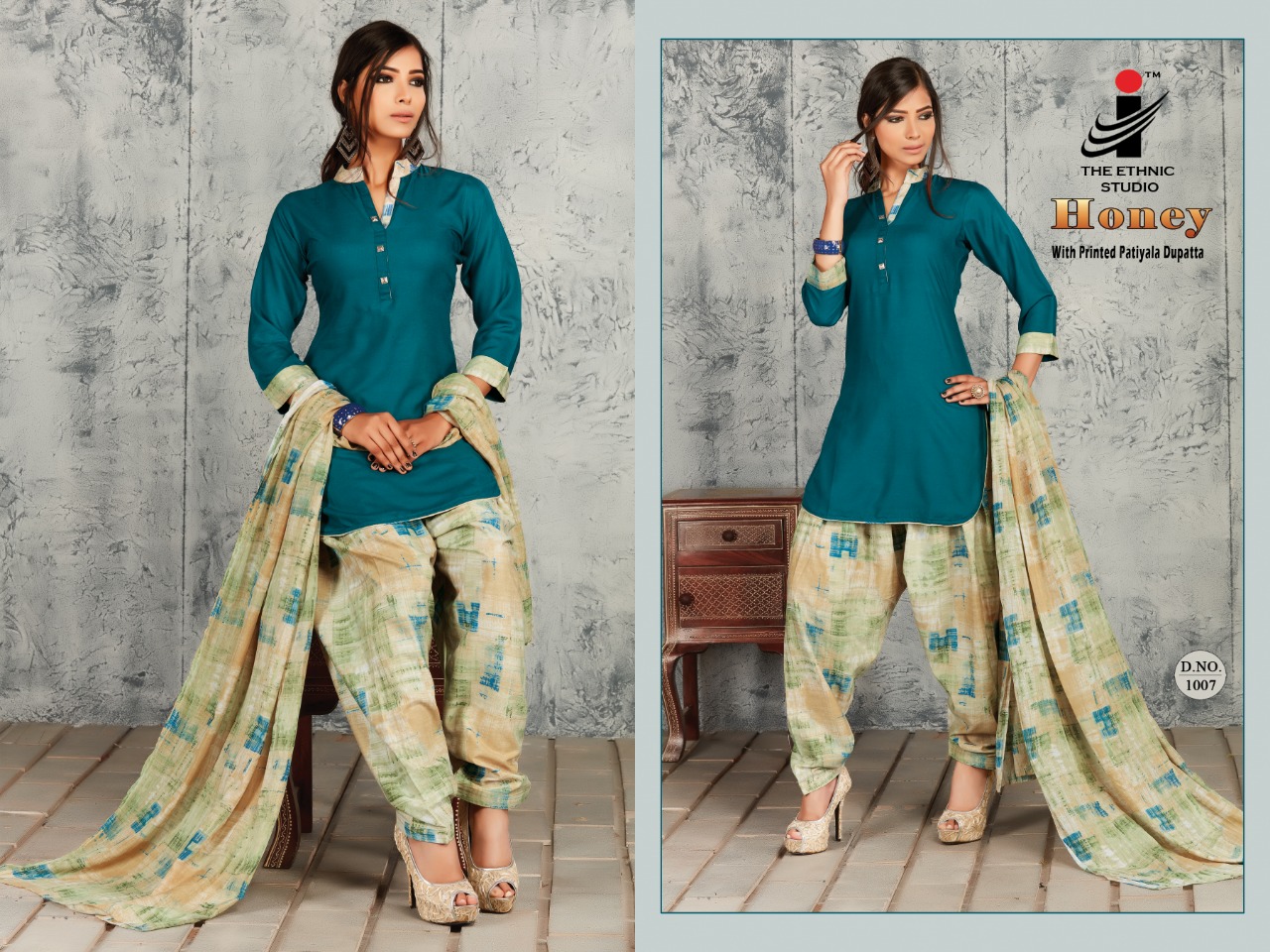 Honey By The Ethnic Studion 1001 To 1008 Series Designer Patiyala Suits Collection Beautiful Stylish Fancy Colorful Party Wear & Occasional Wear Heavy Rayon Printed Dresses At Wholesale Price