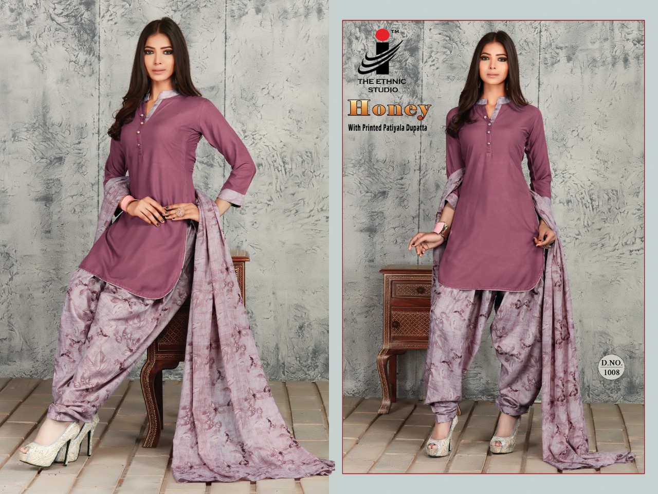 Honey By The Ethnic Studion 1001 To 1008 Series Designer Patiyala Suits Collection Beautiful Stylish Fancy Colorful Party Wear & Occasional Wear Heavy Rayon Printed Dresses At Wholesale Price