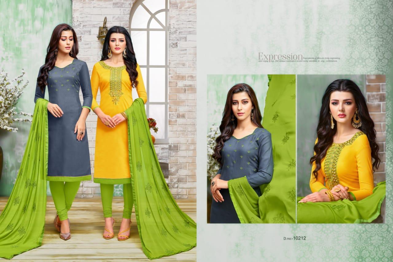 Hum Tum Vol-13 By R R Fashion 10201 To 10212 Series Beautiful Suits Stylish Colorful Fancy Casual Wear & Ethnic Wear Chanderi Embroidery Dresses At Wholesale Price