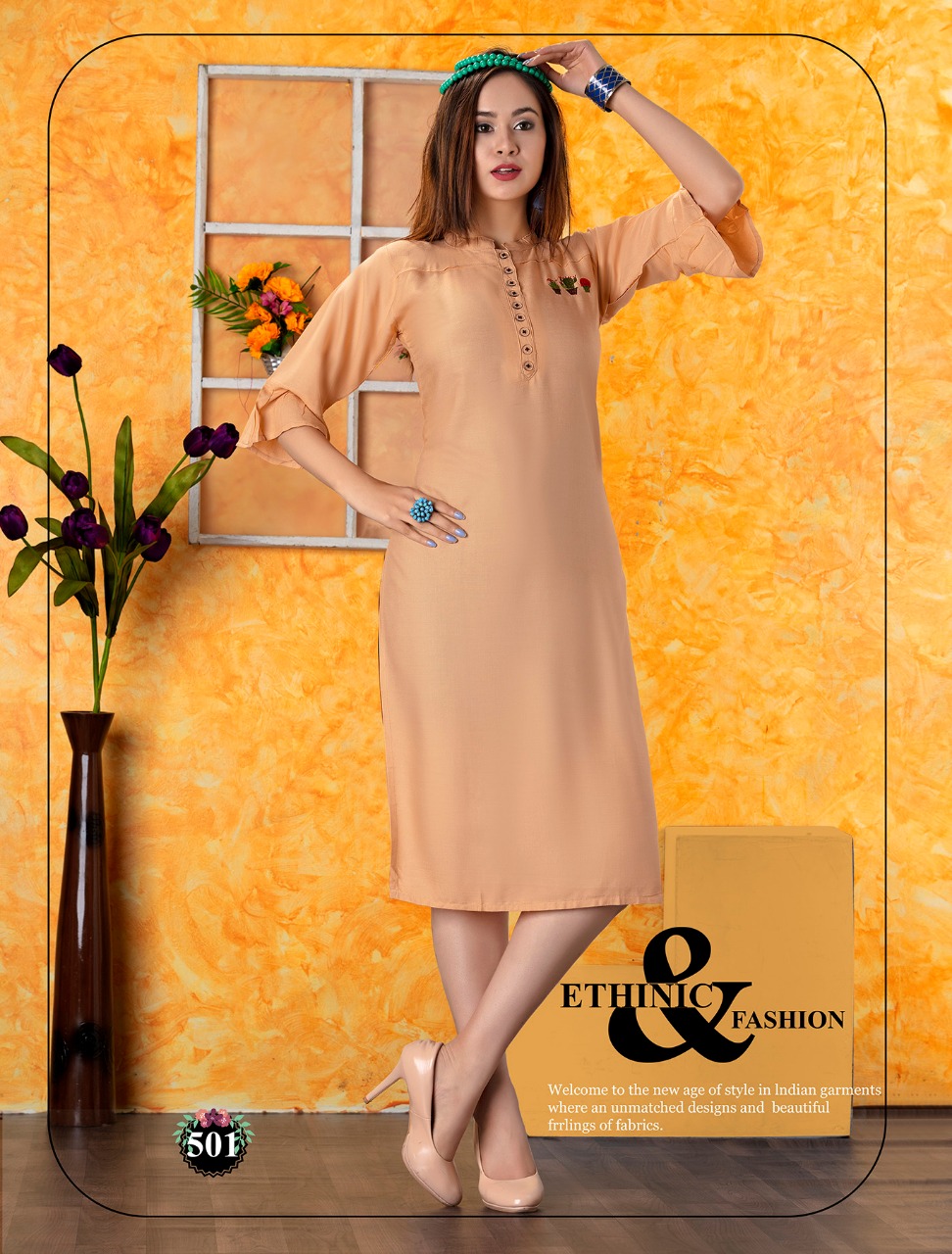 Ibadat By Royal Collection 501 To 510 Series Beautiful Stylish Fancy Colorful Casual Wear & Ethnic Wear & Ready To Wear Rayon Prints Kurtis At Wholesale Price