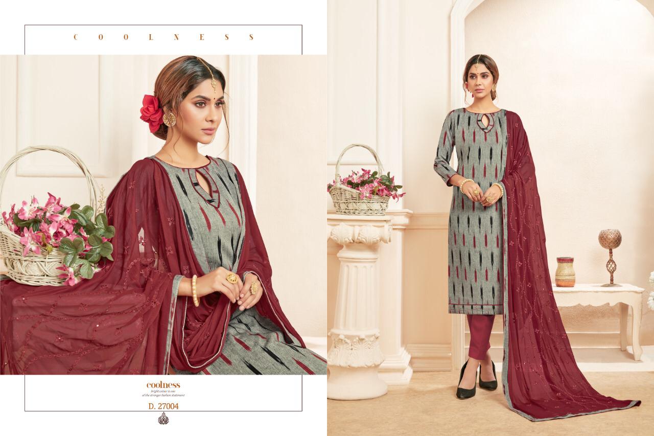 Ikkat By Raghav Creation 27001 To 27012 Series Beautiful Suits Colorful Stylish Fancy Colorful Casual Wear & Ethnic Wear Pure Handloom Cotton Dresses At Wholesale Price