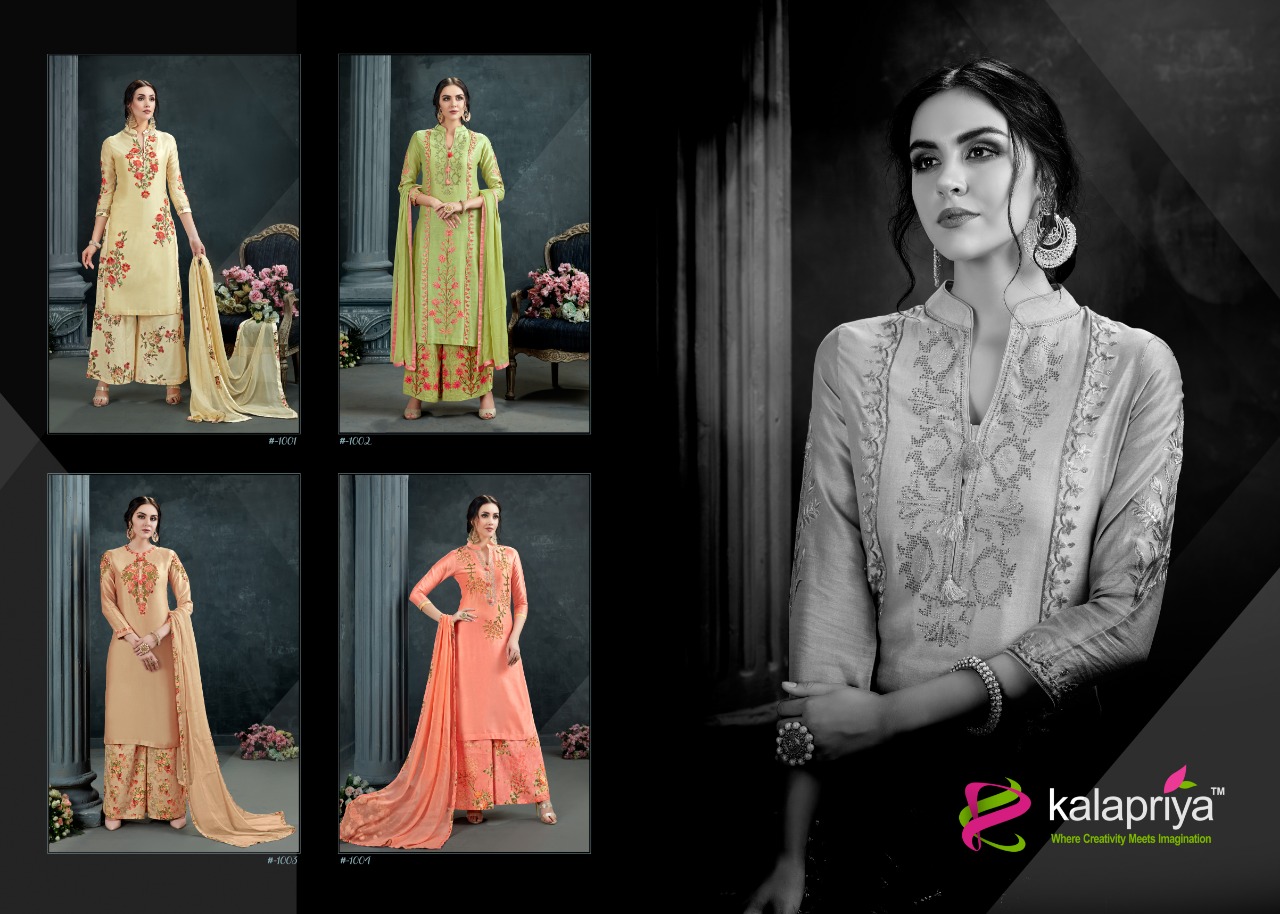 Iktar By Kalapriya 1001 To 1004 Series Beautiful Suits Colorful Stylish Fancy Casual Wear & Ethnic Wear Heavy Jam Silk With Work Dresses At Wholesale Price