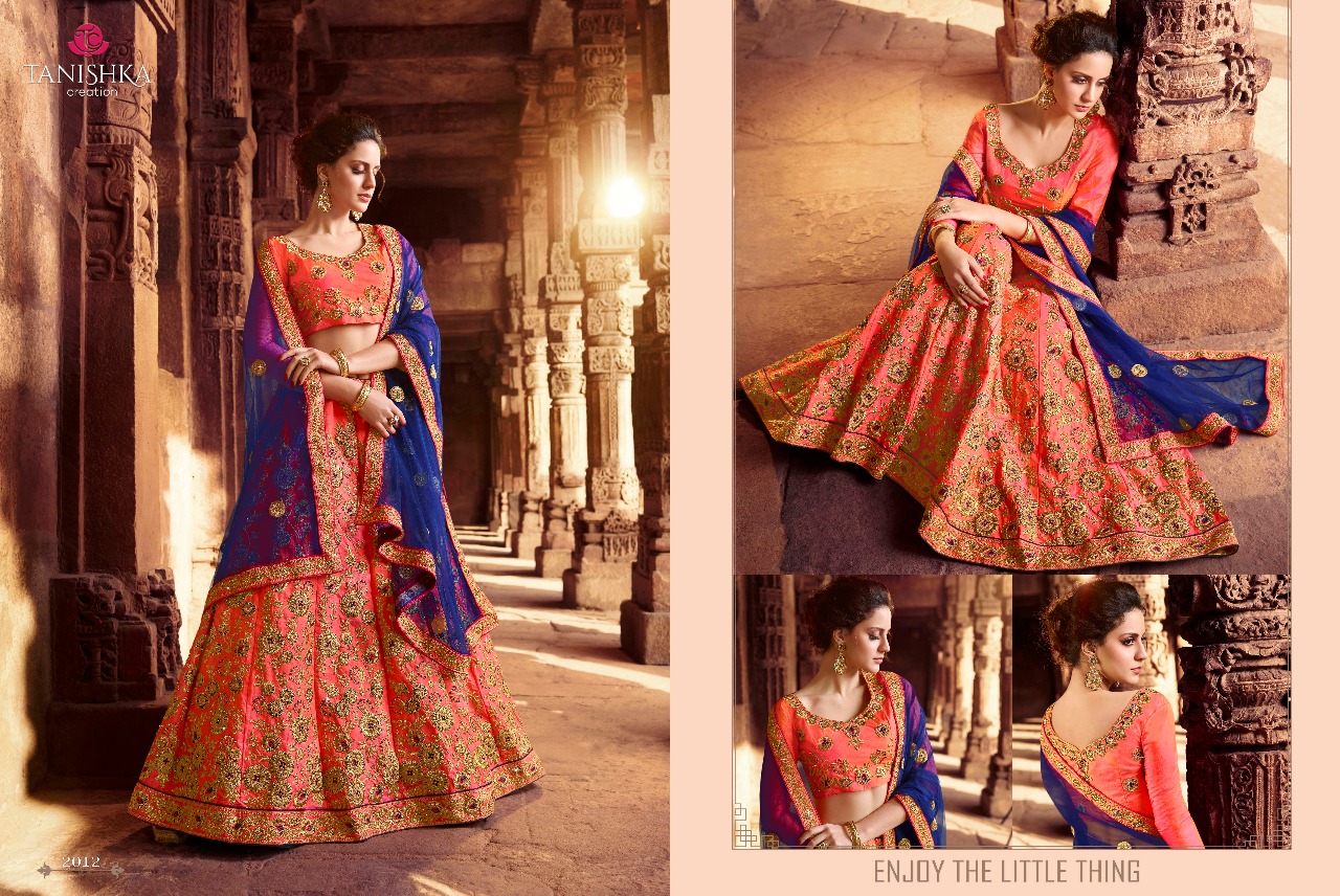 Impression By Tanishka Creation 2001 To 2012 Series Indian Traditional Wear Collection Beautiful Stylish Fancy Colorful Party Wear & Occasional Wear Silk & Velvet Lehengas At Wholesale Price