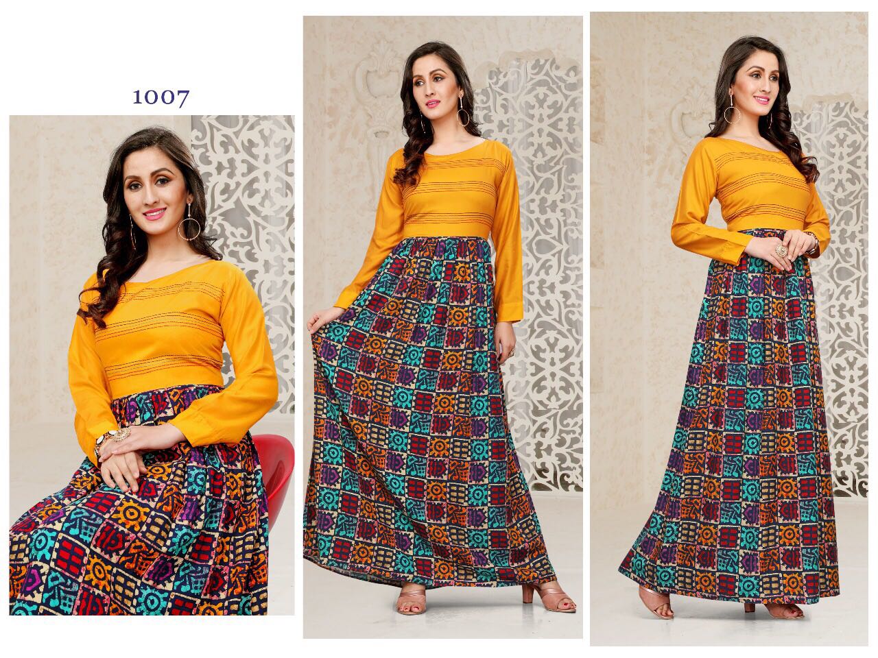 Innayat By Jugnii 1001 To 1007 Series Stylish Colorful Fancy Beautiful Casual Wear & Ethnic Wear Viscose Rayon Printed Kurtis At Wholesale Price