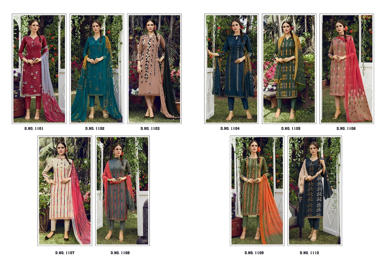 Itreniya By Laxmimaya Silk Mills 1101 To 1110 Series Designer Pakistani Suits Beautiful Stylish Fancy Colorful Casual Wear & Ethnic Wear Pure Jam Silk Print With Embroidered Dresses At Wholesale Price