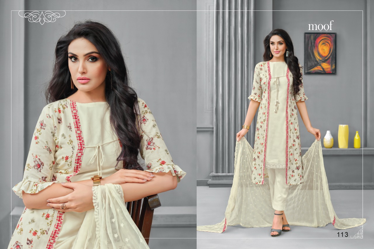 Izakat Hit List By Moof Fashion 108 To 114 Series Beautiful Stylish Fancy Colorful Casual Wear & Ethnic Wear Cotton Satin Printed Dresses At Wholesale Price