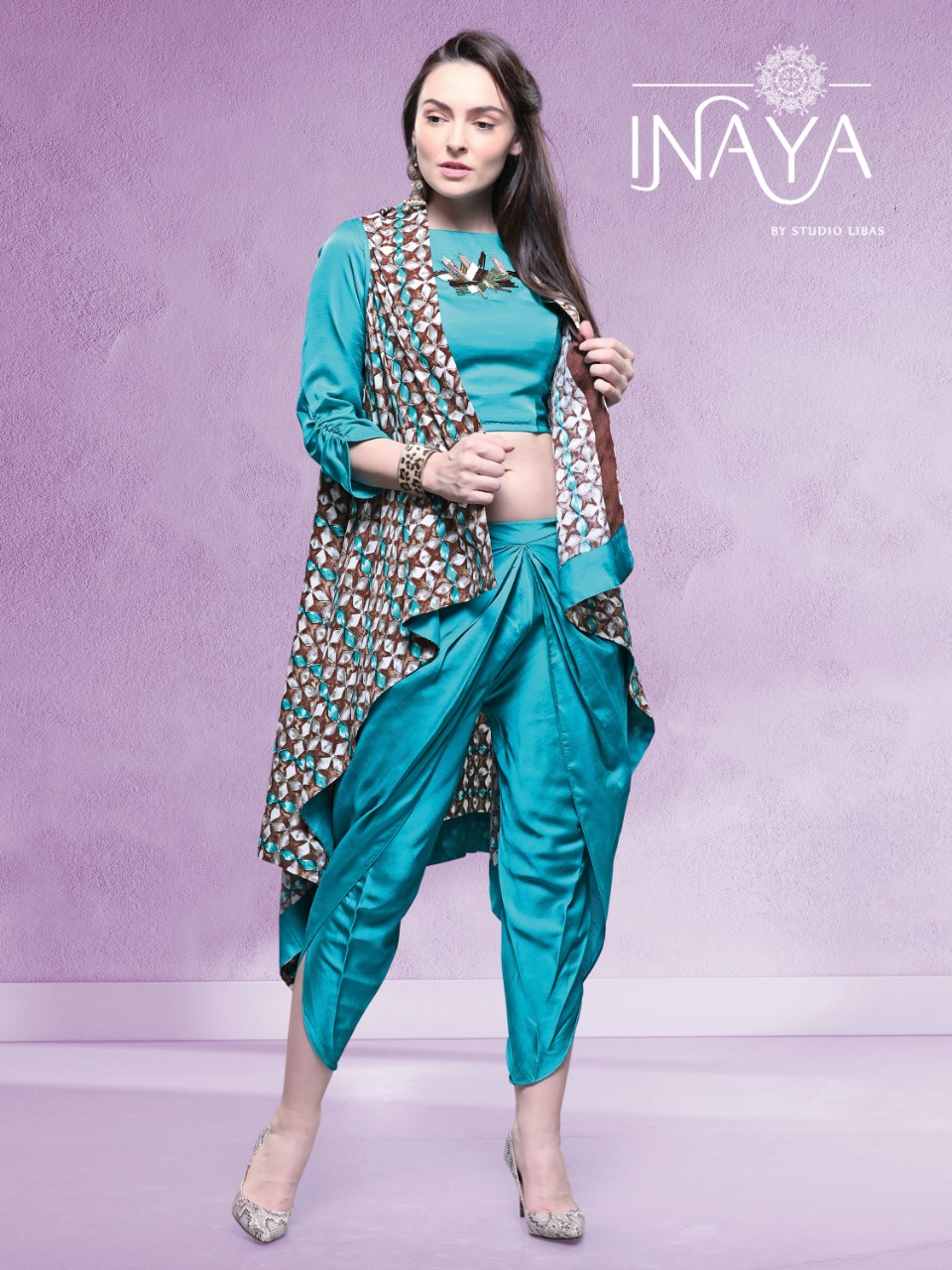 Jacket N Dhoti By Inaya 01 & 02 Series Beautiful Stylish Colorful Fancy Party Wear & Ethnic Wear & Ready To Wear Silk & Cotton Tops & Bottoms At Wholesale Price
