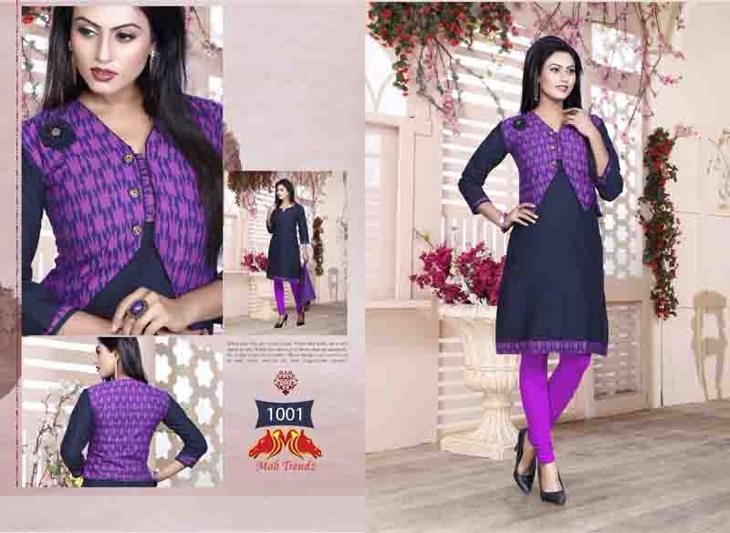 Jackpot By Moh Trendz 1001 To 1012 Series Beautiful Stylish Fancy Colorful Casual Wear & Ethnic Wear Semi Lawn Cotton Printed Kurtis At Wholesale Price