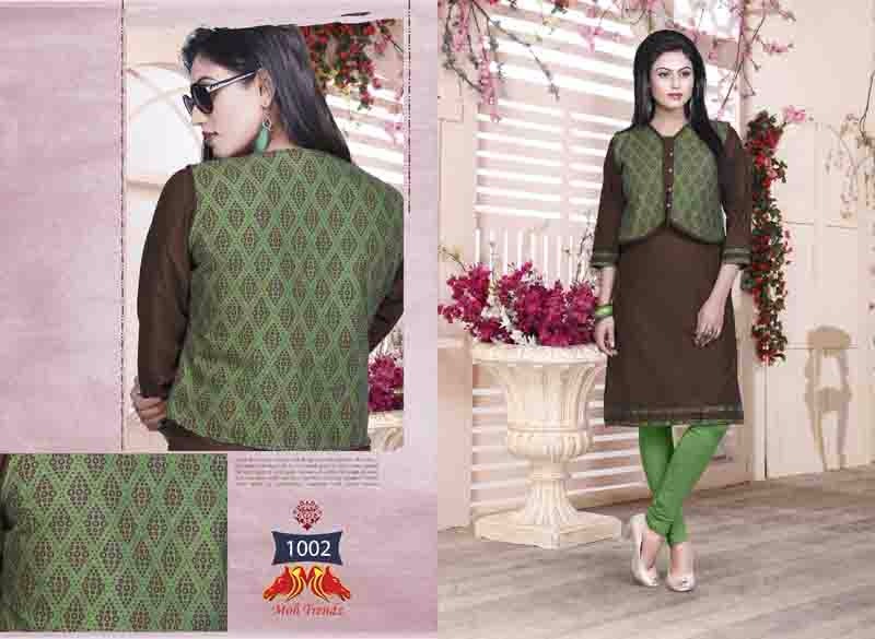 Jackpot By Moh Trendz 1001 To 1012 Series Beautiful Stylish Fancy Colorful Casual Wear & Ethnic Wear Semi Lawn Cotton Printed Kurtis At Wholesale Price