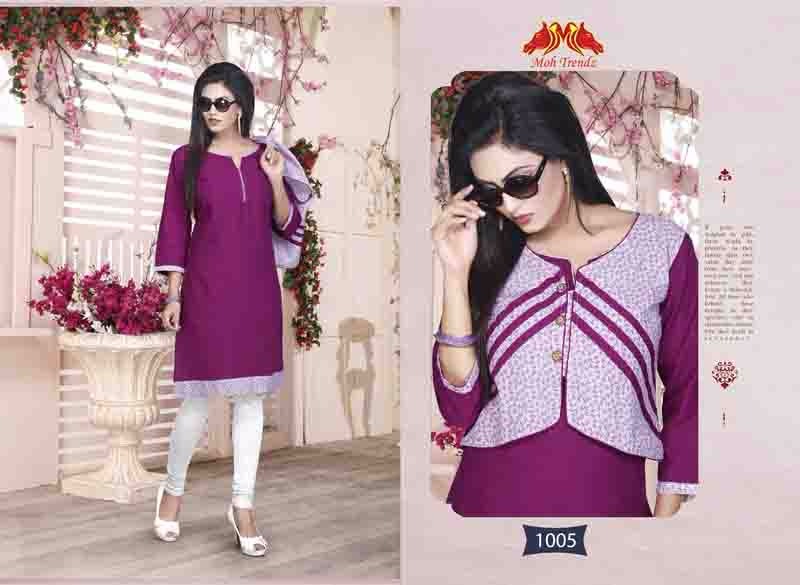 Jackpot By Moh Trendz 1001 To 1012 Series Beautiful Stylish Fancy Colorful Casual Wear & Ethnic Wear Semi Lawn Cotton Printed Kurtis At Wholesale Price