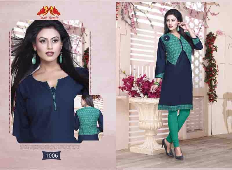 Jackpot By Moh Trendz 1001 To 1012 Series Beautiful Stylish Fancy Colorful Casual Wear & Ethnic Wear Semi Lawn Cotton Printed Kurtis At Wholesale Price