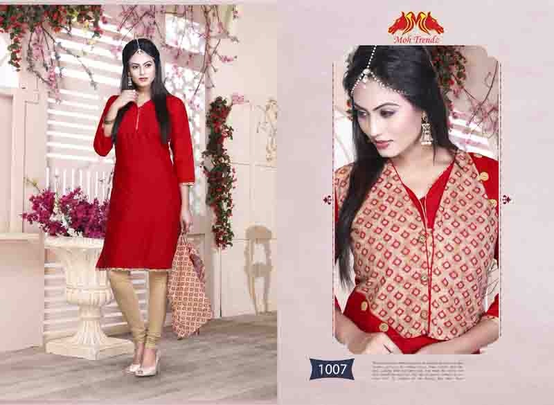 Jackpot By Moh Trendz 1001 To 1012 Series Beautiful Stylish Fancy Colorful Casual Wear & Ethnic Wear Semi Lawn Cotton Printed Kurtis At Wholesale Price