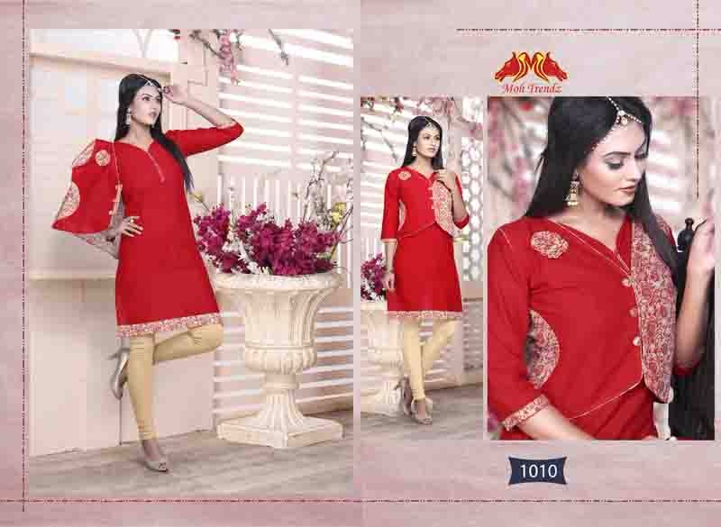 Jackpot By Moh Trendz 1001 To 1012 Series Beautiful Stylish Fancy Colorful Casual Wear & Ethnic Wear Semi Lawn Cotton Printed Kurtis At Wholesale Price