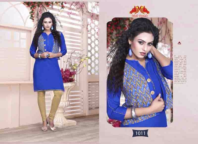 Jackpot By Moh Trendz 1001 To 1012 Series Beautiful Stylish Fancy Colorful Casual Wear & Ethnic Wear Semi Lawn Cotton Printed Kurtis At Wholesale Price