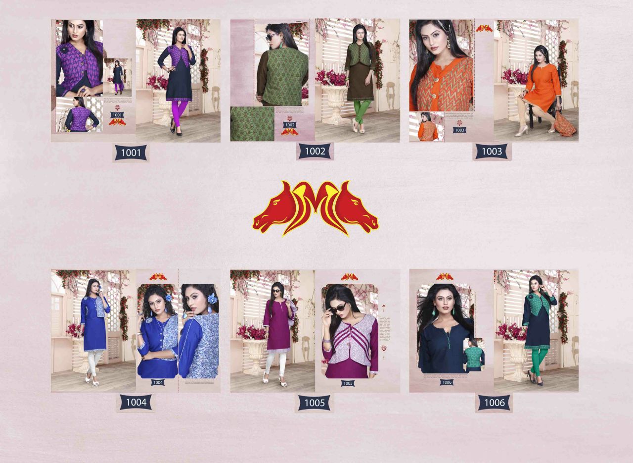 Jackpot By Moh Trendz 1001 To 1012 Series Beautiful Stylish Fancy Colorful Casual Wear & Ethnic Wear Semi Lawn Cotton Printed Kurtis At Wholesale Price
