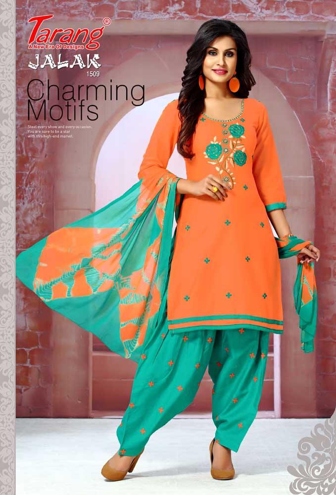 Jalak Patiyala Vol-15 By Tarang 1501 To 1512 Series Designer Suit Collection Beautiful Stylish Fancy Colorful Party Wear & Occasional Wear Semi Lawn Cotton With Embroidery Dresses At Wholesale Price