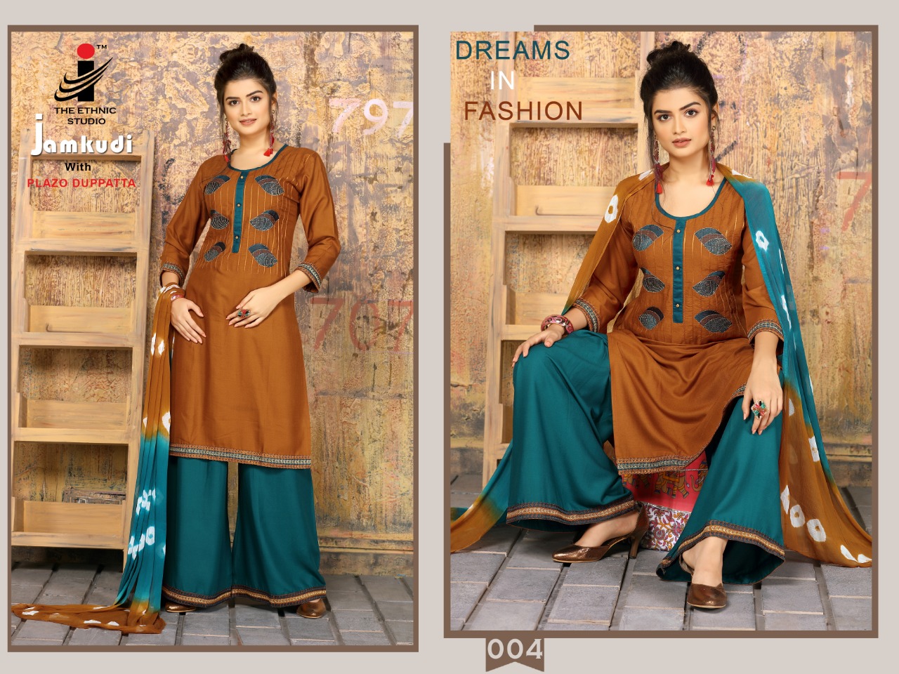 Jam Kudi By The Ethinic Studio 001 To 008 Series Beautiful Suits Stylish Fancy Colorful Party Wear & Occasional Wear Heavy Rayon Embroidery Dresses At Wholesale Price