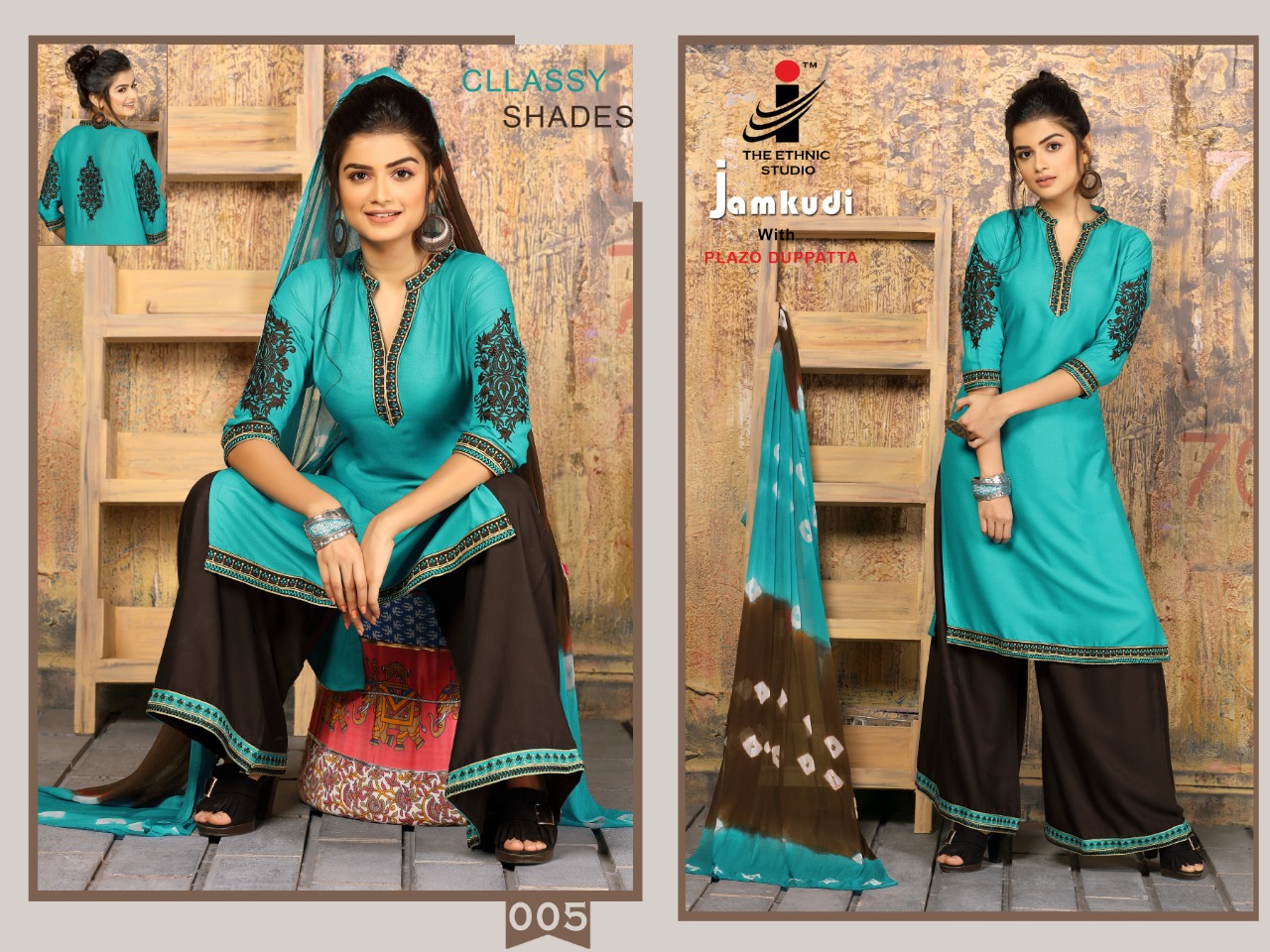 Jam Kudi By The Ethinic Studio 001 To 008 Series Beautiful Suits Stylish Fancy Colorful Party Wear & Occasional Wear Heavy Rayon Embroidery Dresses At Wholesale Price