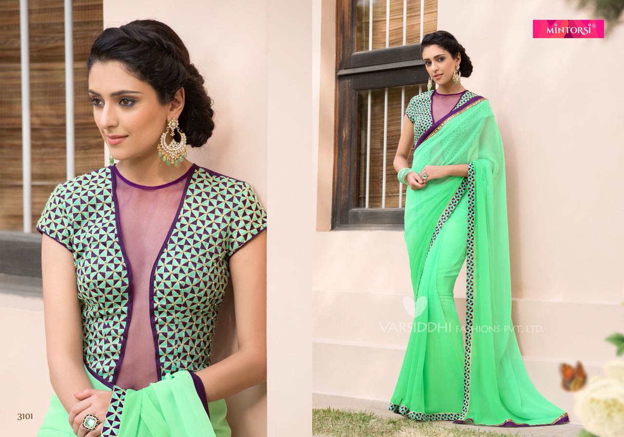 Jashmine By Mintorsi 3100 To 3110 Series Designer Beautiful Stylish Fancy Colorful Festive Collection Party Wear & Occasional Wear Georgette Sarees At Wholesale Price