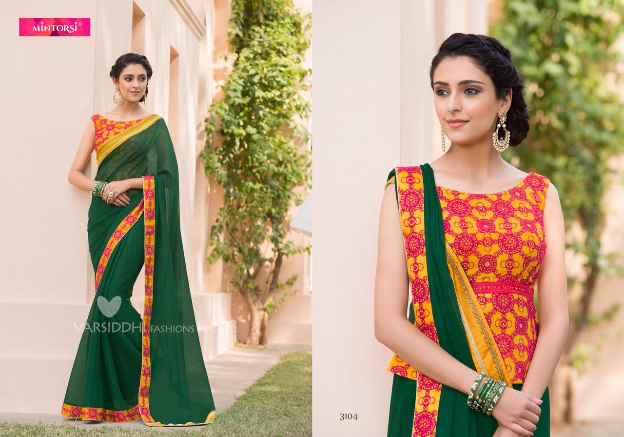 Jashmine By Mintorsi 3100 To 3110 Series Designer Beautiful Stylish Fancy Colorful Festive Collection Party Wear & Occasional Wear Georgette Sarees At Wholesale Price