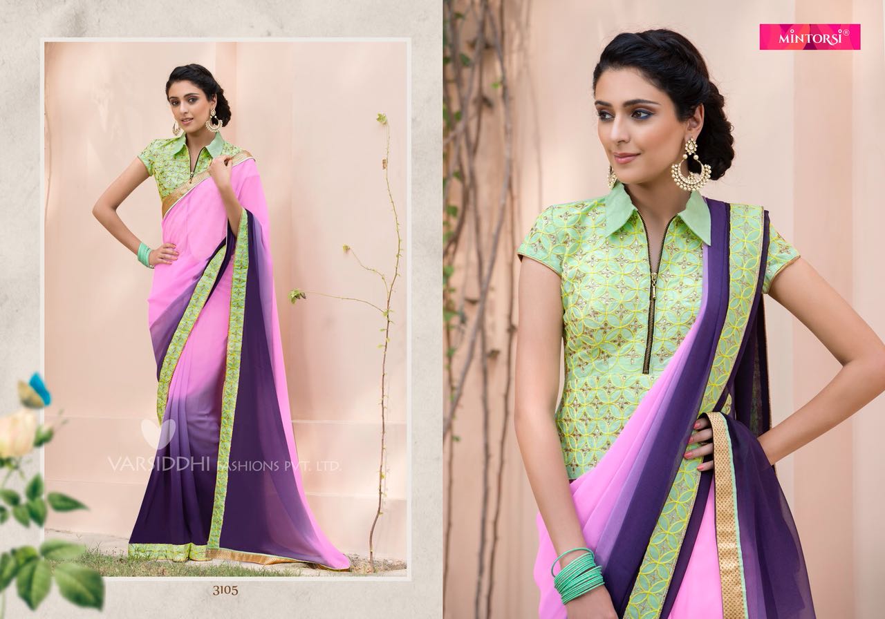 Jashmine By Mintorsi 3100 To 3110 Series Designer Beautiful Stylish Fancy Colorful Festive Collection Party Wear & Occasional Wear Georgette Sarees At Wholesale Price