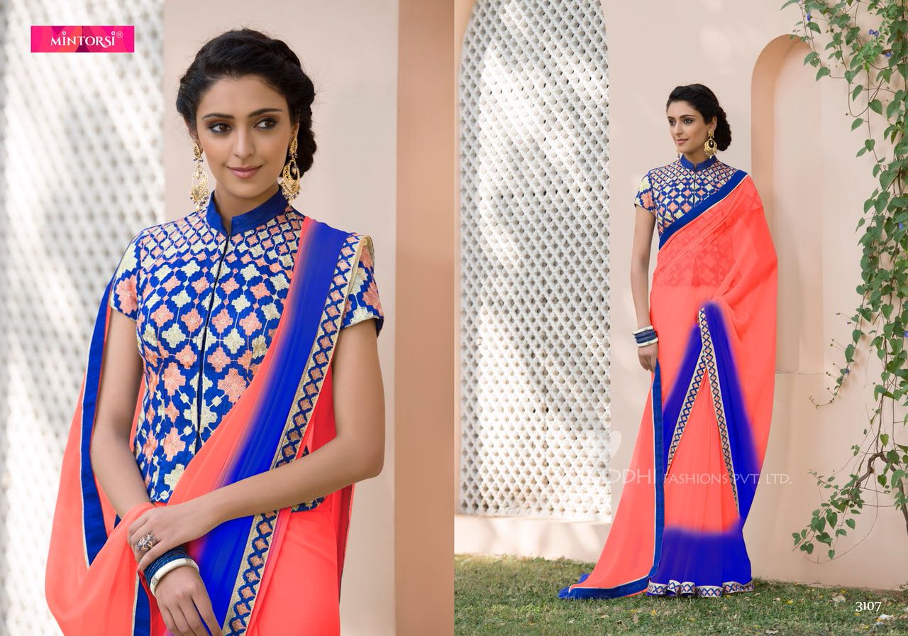Jashmine By Mintorsi 3100 To 3110 Series Designer Beautiful Stylish Fancy Colorful Festive Collection Party Wear & Occasional Wear Georgette Sarees At Wholesale Price