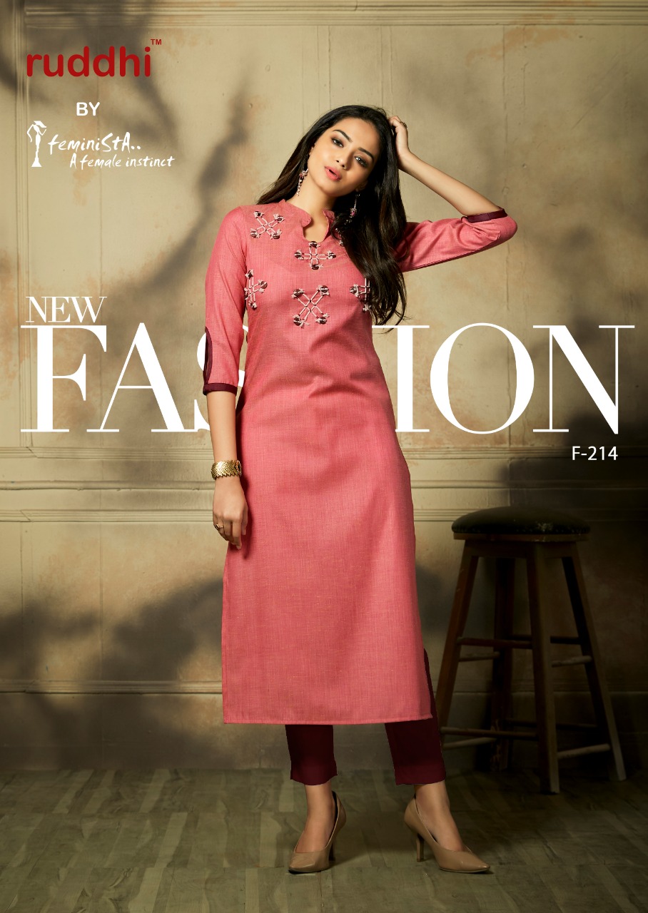 Jashn By Feminista 211 To 217 Series Beautiful Stylish Fancy Colorful Casual Wear & Ethnic Wear & Ready To Wear Pure Handloom Cotton With Hand Work Kurtis At Wholesale Price