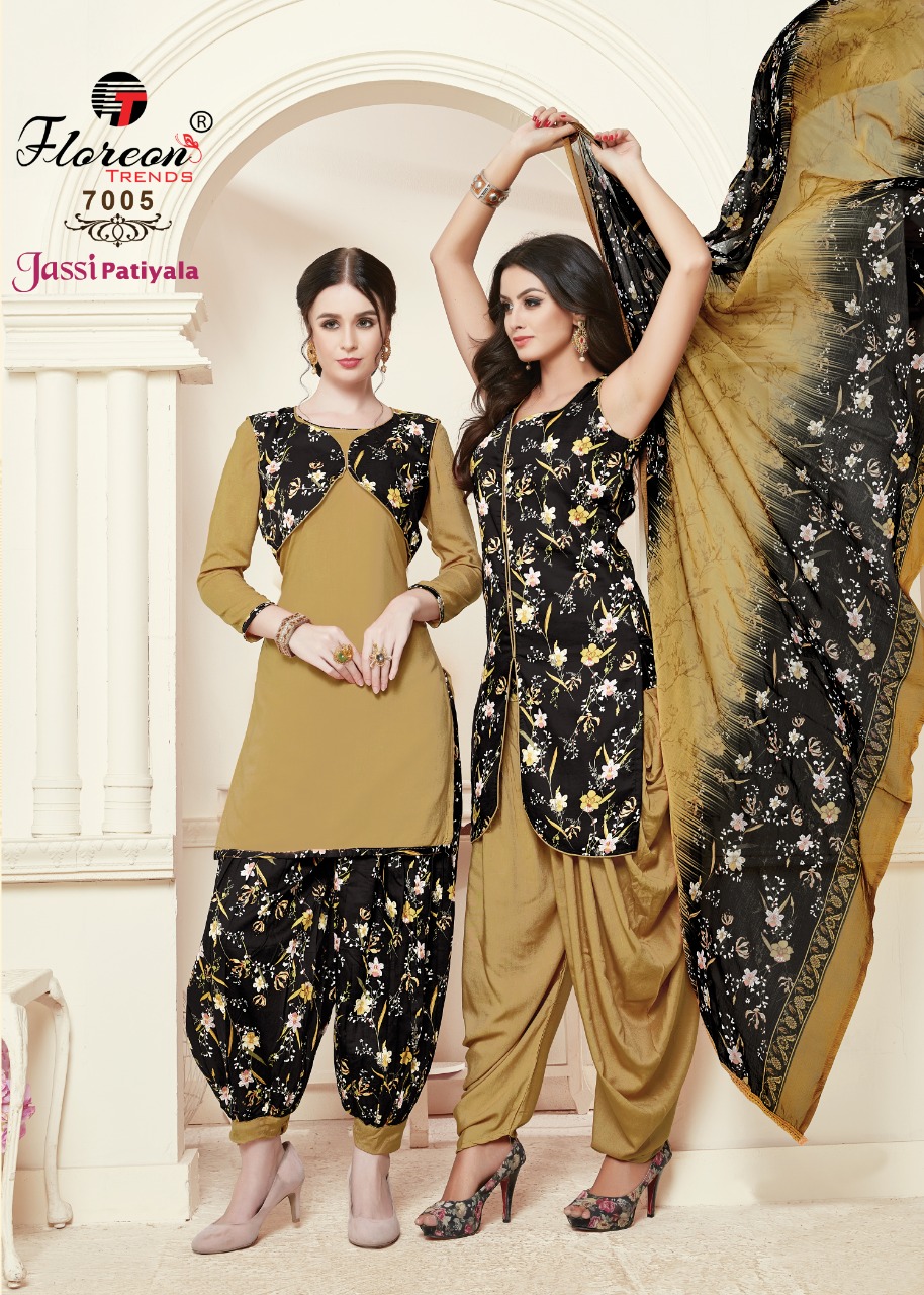 Jassi Patiyala Vol-7 By Floreon Trendz 7001 To 7010 Series Indian Traditional Wear Collection Beautiful Stylish Fancy Colorful Party Wear & Occasional Wear Glace Cotton Silk Dress At Wholesale Price