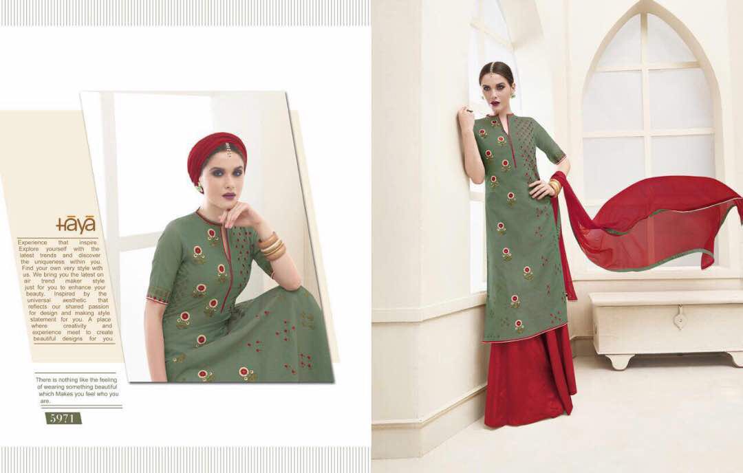 Sale Jay Vijay By Haya 5971 To 5982 Series Designer Suits Beautiful Stylish Fancy Colorful Festive Collection Party Wear & Occasional Wear Pure Cotton Silk Embroidered Dresses At Wholesale Price