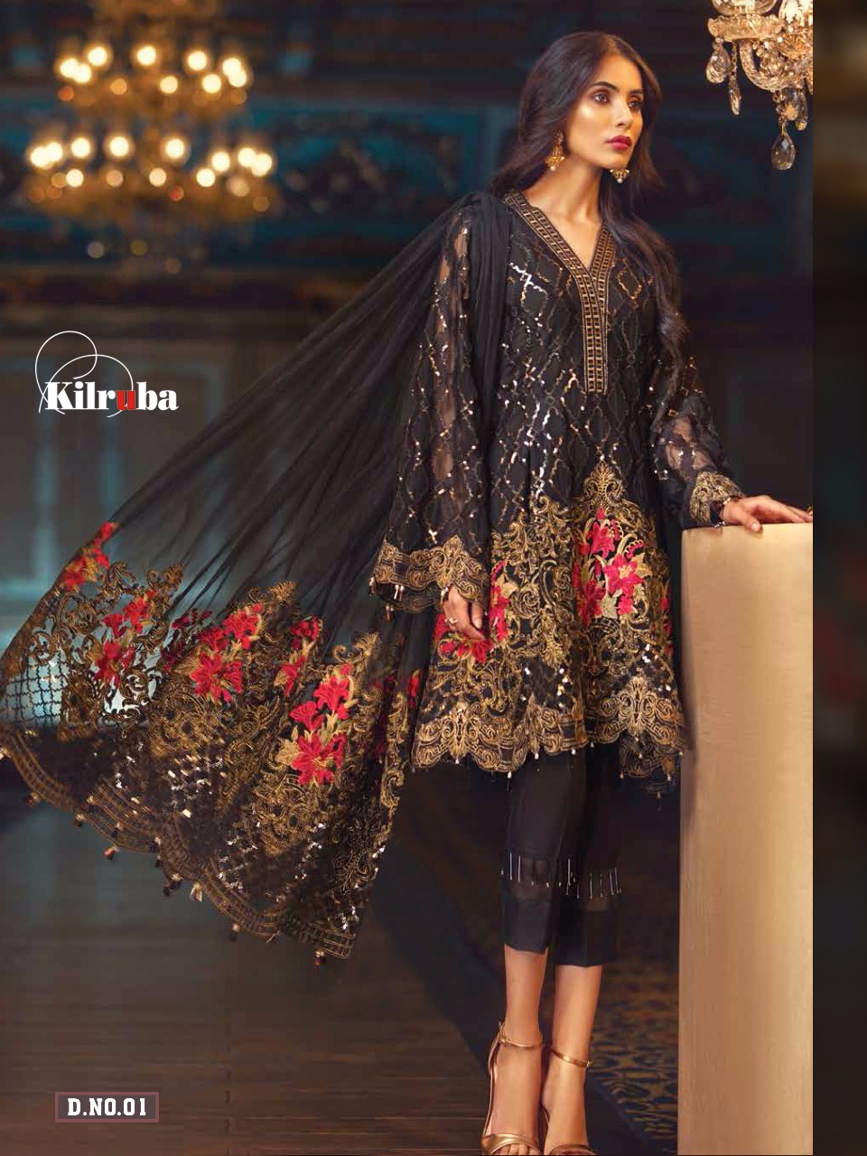 Jazmin Nx Luxury Collection By Kilruba Beautiful Pakistani Suits Collection Stylish Colorful Fancy Party Wear & Occasional Wear Georgette Dresses At Wholesale Price